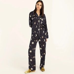 J.Crew 2 Piece - Easy-Luxe Eco Long-Sleeve Pajama Set in Twinkling Sky Print.